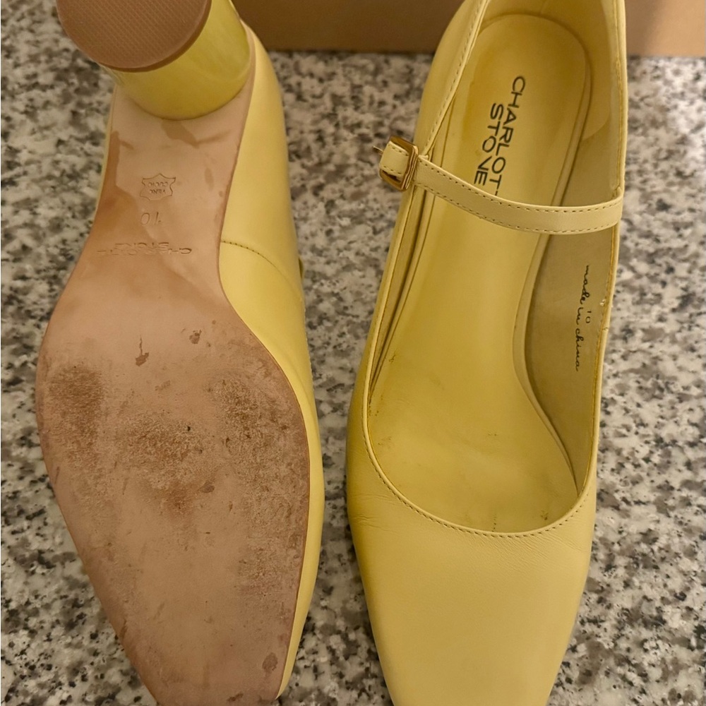 RARE CHARLOTTE STONE WINNIE HEEL - BUTTER - Picture 9 of 10
